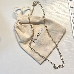 J.Crew T-bar paper clip link chain necklace
